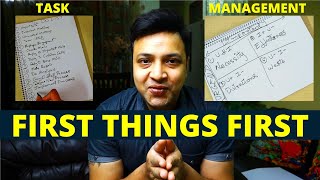 Basic Task Management Matrix  Habit 3 FIRST THINGS FIRST [upl. by Rodie419]