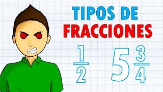 TIPOS DE FRACCIONES Super fácil  Para principiantes [upl. by Laughlin]