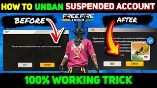 How To Recover Free Fire Suspended Account  Ff Suspended Id Recover 100  Freefire Id Unban Trick🔥 [upl. by Jorge656]