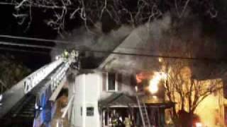 Hasbrouck Heights NJ Bergen County Working fire Part 1 Washington pl 121109 [upl. by Angelita]