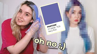 Dyeing My Hair Very Peri the Pantone Color of the Year  Arctic Fox Periwinkle Hair Dye [upl. by Naitsihc]