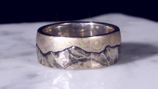 Mountain Mokume Wedding Band [upl. by Yrreb840]