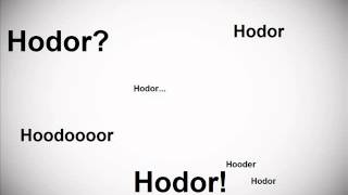 Game of Thrones Pronunciation Guide Hodor [upl. by Lebana]