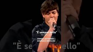 Andrea Settembre a The Voice con Domenico Iervolino  quotÈ sempre belloquot di Coez sanremogiovani [upl. by Ahsot924]