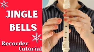 How to play jingle bells by recorder  recorder tutorial [upl. by Meghan]