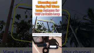 Mounting and Testing Full Wave Loop Antenna for VHF As Delta Loop [upl. by Pellet]