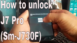 Samsung J7 Pro SmJ730F Network Unlock Done 100 Tested [upl. by Anastatius]