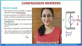 Steel Design L5A  LSM Compression Members  Introduction  Effective Length  Hindi [upl. by Ahseem]