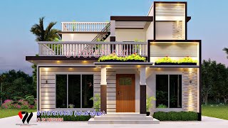 ডুপ্লেক্স বাড়ির ডিজাইন। 5 BEDROOM DUPLEX HOUSE DESIGN [upl. by Cortie339]