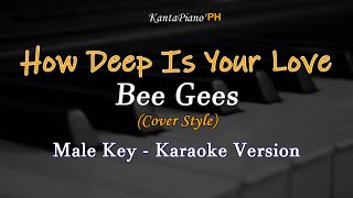 How Deep Is Your Love Bee Gees  Male Key Karaoke Version [upl. by Liba728]