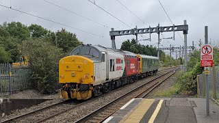 Class 37418 Loram Livery  Freightliner orange 66s  Patchway  021029 [upl. by Ahsinav513]