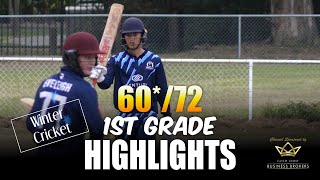 1st Grade Cricket Mens Winter Nathan 6072 Not Out [upl. by Hsaniva818]