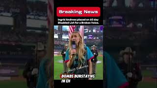 Ingrid Andress placed on the 60 day DL for a Broken Voice Cred to ingridandress amp Espn [upl. by Wester]