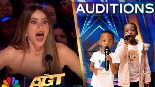 The little kids Neilla and Owen shock the Judges with their amazing performance Auditions AGT 2024 [upl. by Lledrev]