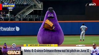 Mets 60 since Grimace threw out first pitch [upl. by Eixid]