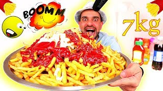 تحدي أكل اكبر كمية بطاطس مقلية ومقرمشة بالعالم بالجبنة و صلصة الدوريتوس  French Fries Challenge [upl. by Cthrine]