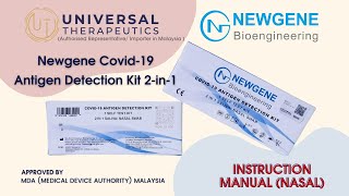 How to use Newgene Covid19 Antigen Detection 2in1 Home Test Kit NASAL SWAB OPTION [upl. by Lorin]