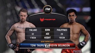 Kevin Belingon vs Toni Tauru  Full Fight Replay [upl. by Kaehpos]