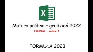 Matura informatyka 2023  Matura próbna CKE grudzień 2022  Zadanie 4  EKODOM [upl. by Hi]