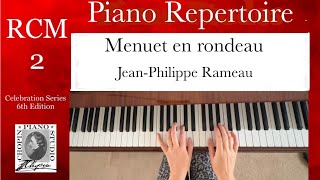 Menuet en Rondeau by JeanPhilippe Rameau  RCM 2 Repertoire [upl. by Gav]