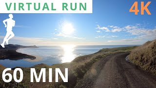 Virtual Running Videos For Treadmill With Music 4K  Virtual Run 60 Min [upl. by Annaiek]