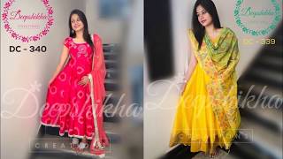 Latest floor length anarkali dress collection by Deepshika [upl. by Ranie421]