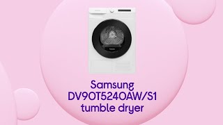 Samsung DV90T5240AWS1 Tumble Dryer  White  Product Overview  Currys PC World [upl. by Ninetta]