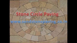 Indian Sandstone Circles Paving kit patio garden landscaping by jai stone export [upl. by Sirovat]