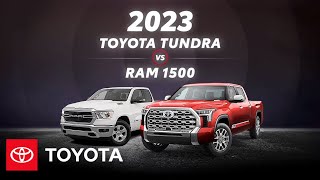 2023 Toyota Tundra vs 2023 Ram 1500  Toyota [upl. by Mhoj]