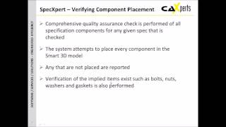 SpecXpert  quality assurance and bulkload sheet management for Smart 3D piping specifications [upl. by Akemahs]