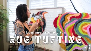 rug tufting for beginners how to make a rug [upl. by Micki402]