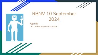 DPRG RBNV  Robot Builders Night Virtual  September 10 2024 [upl. by Hillinck]