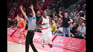 Kevin Hervey 21 points vs Pistoia Legabasket  121123 [upl. by Vihs]