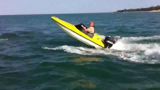 9ft speedboat with 25hp in Solent [upl. by Ness]