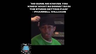 Pharrell Williams words of advice to gang bangers noviolance [upl. by Ttirrej440]