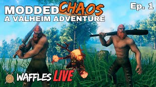 The Bonkwaffle  Ep 1  Modded Chaos A Valheim Adventure [upl. by Lipcombe510]