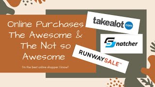 Online Purchases awesome and not so awesome Takealot RunwaysaleSnatcher [upl. by Olenta]