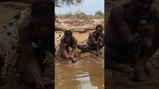 The water that hadza drink and how the drink is amaizing hadzabe africa wildlife [upl. by Ahsemal334]