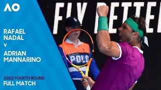 Rafael Nadal v Adrian Mannarino Full Match  Australian Open 2022 Fourth Round [upl. by Nirra]