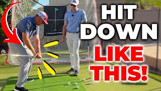 How To Hit Down On The Golf Ball Without Getting Steep [upl. by Ninehc680]