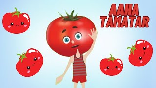 Aaha Tamatar Bada Mazedar  Kids Nursury Rhymes  Vegetables Love JunkyFunkyCorner [upl. by Rochkind]