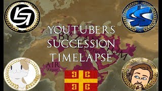 EU4 Youtubers Succession Timelapse  Byzantium  GGParker Sansho TheSocialStreamers [upl. by Lynda]