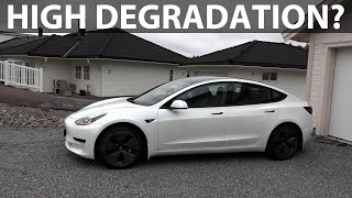 Tesla Model 3 SR LFP degradation test after 60k km [upl. by Devland]