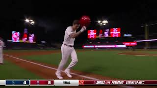 Angels’ Mickey Moniak Hits WalkOff Home Run Against Mariners [upl. by Akcimat]