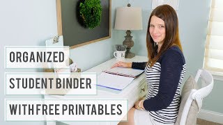 Organized Student Binder with Free Printables  BacktoSchool [upl. by Riplex75]