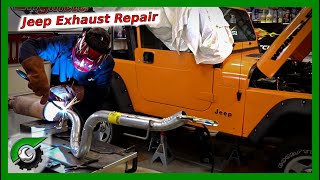 Jeep Exhaust System Repair Jeep Wrangler YJ Tail Pipe [upl. by Lundell]