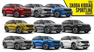 2024 Skoda Kodiaq Sportline  All Color Options  Images  AUTOBICS [upl. by Nonnaihr]