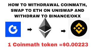 HOW TO WITHDRAWAL COINMATH SWAP TO ETHEREUM ON UNISWAP WITHDRAWAL TO BINANCE OR OKX [upl. by Eihctir]