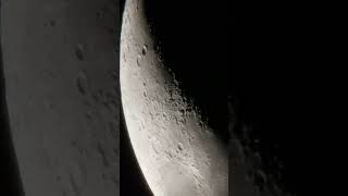 Crescent moon through an Orion StarMax 90mm MakCass TableTop Telescope 139x Magnification [upl. by Bevis]