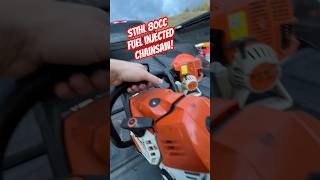 80cc Stihl Fuel Injected Chainsaw Cold start [upl. by Ailegra]